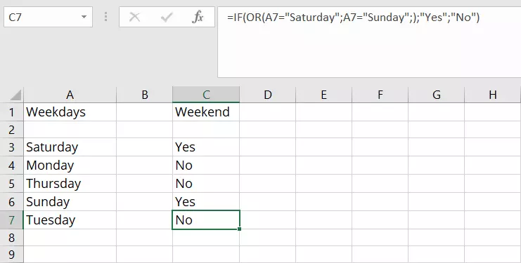 Excel OR function with user-defined categories