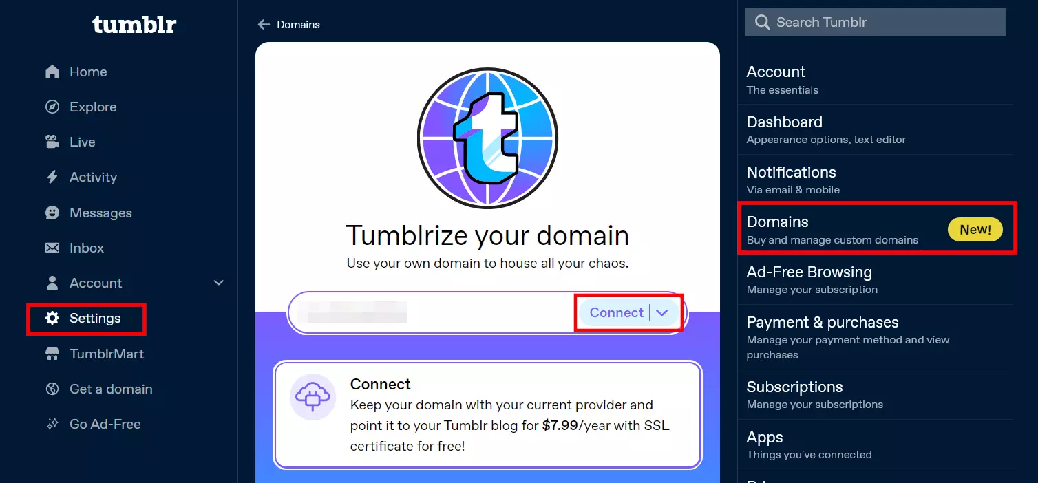 Tumblr: Tumblrize your domain