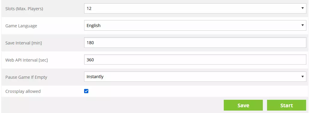 Launch FS25 server via web interface