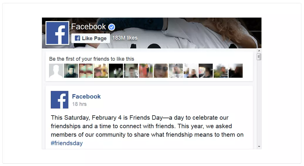 Facebook’s ‘Like Page’ plugin