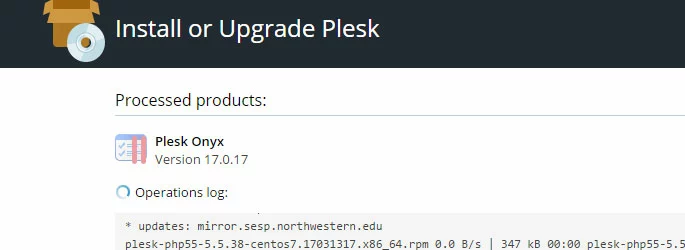 Plesk - install