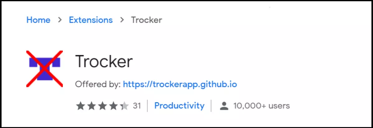 Trocker blocks trackers that track and analyse email activities in a Gmail account