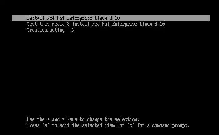 Screenshot of the installation interface