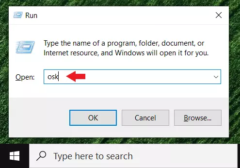 The Windows CMD command ‘osk’ can be used to open the on-screen keyboard directly