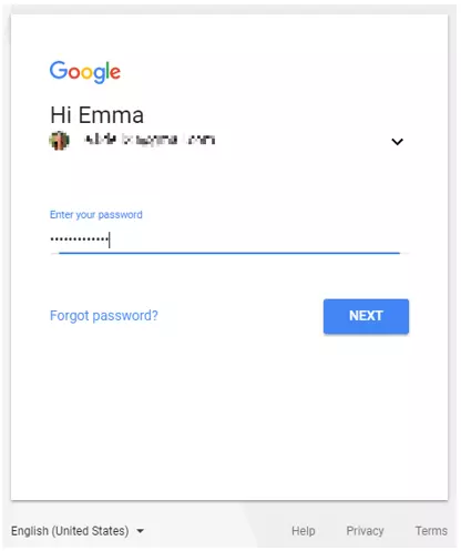 Log in to Google