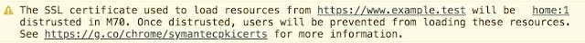 Chrome Developer Tools Warning.