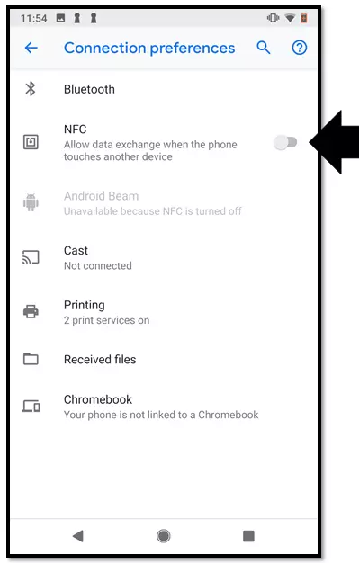 Android User Interface: Connection settings