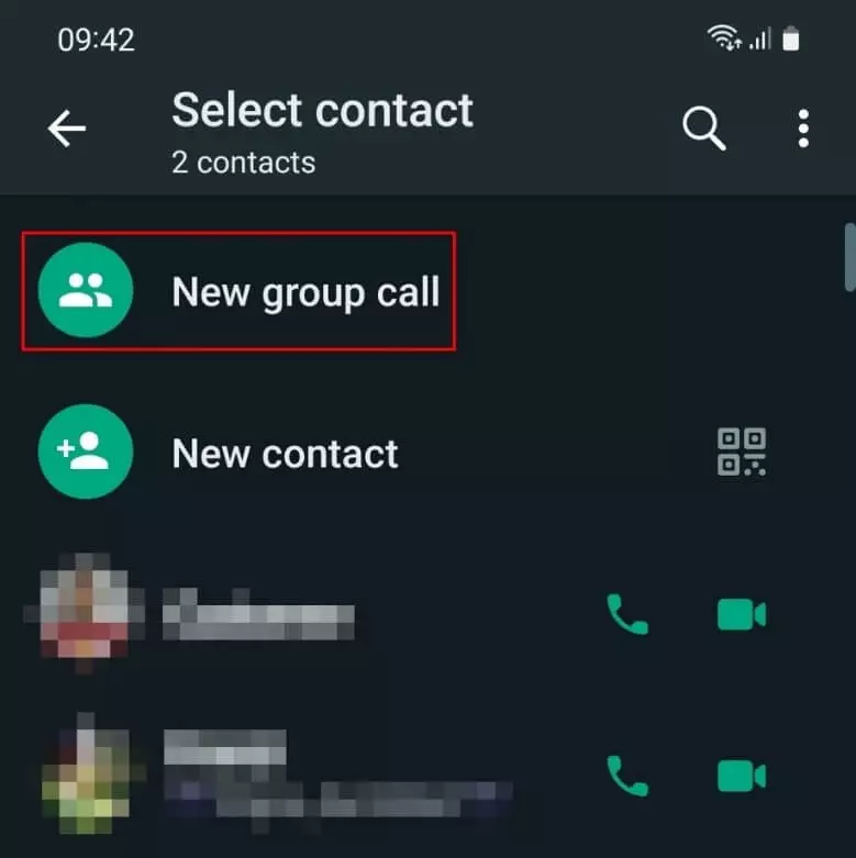 WhatsApp: 'New group call'