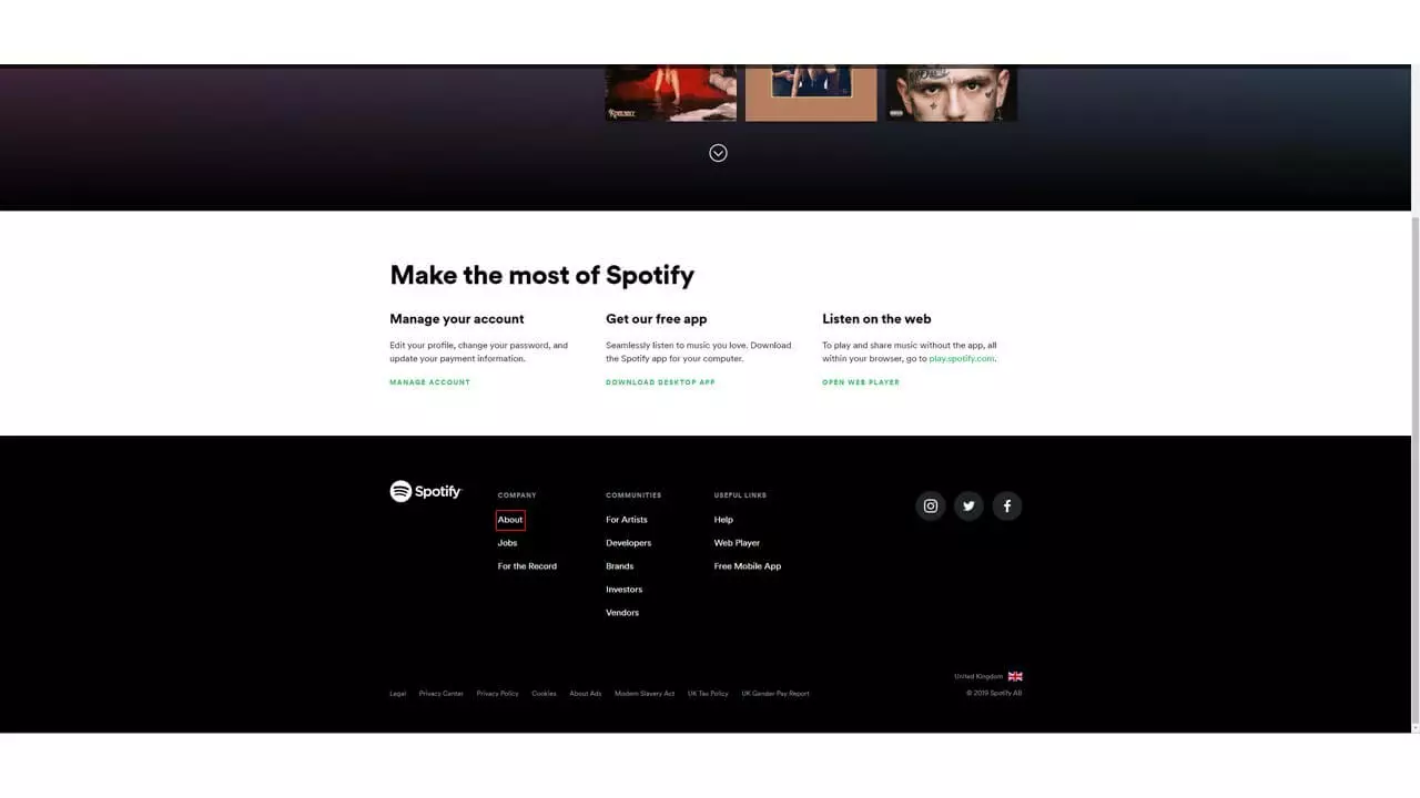 Deleting your Spotify account: account overview page