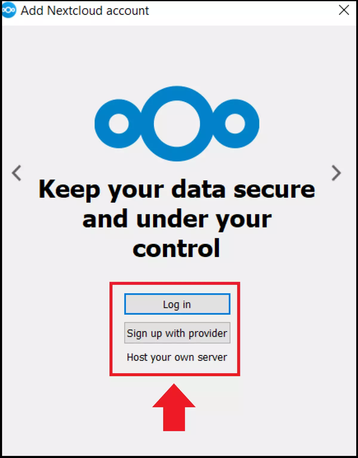 Nextcloud sever login