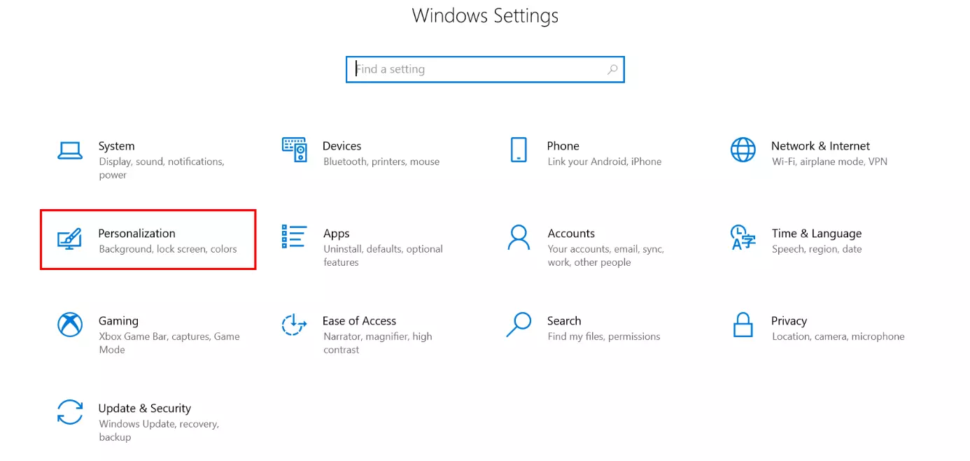 Windows 10 settings: overview