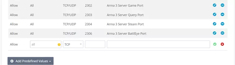 IONOS Cloud Panel: Port sharing for Arma 3 servers