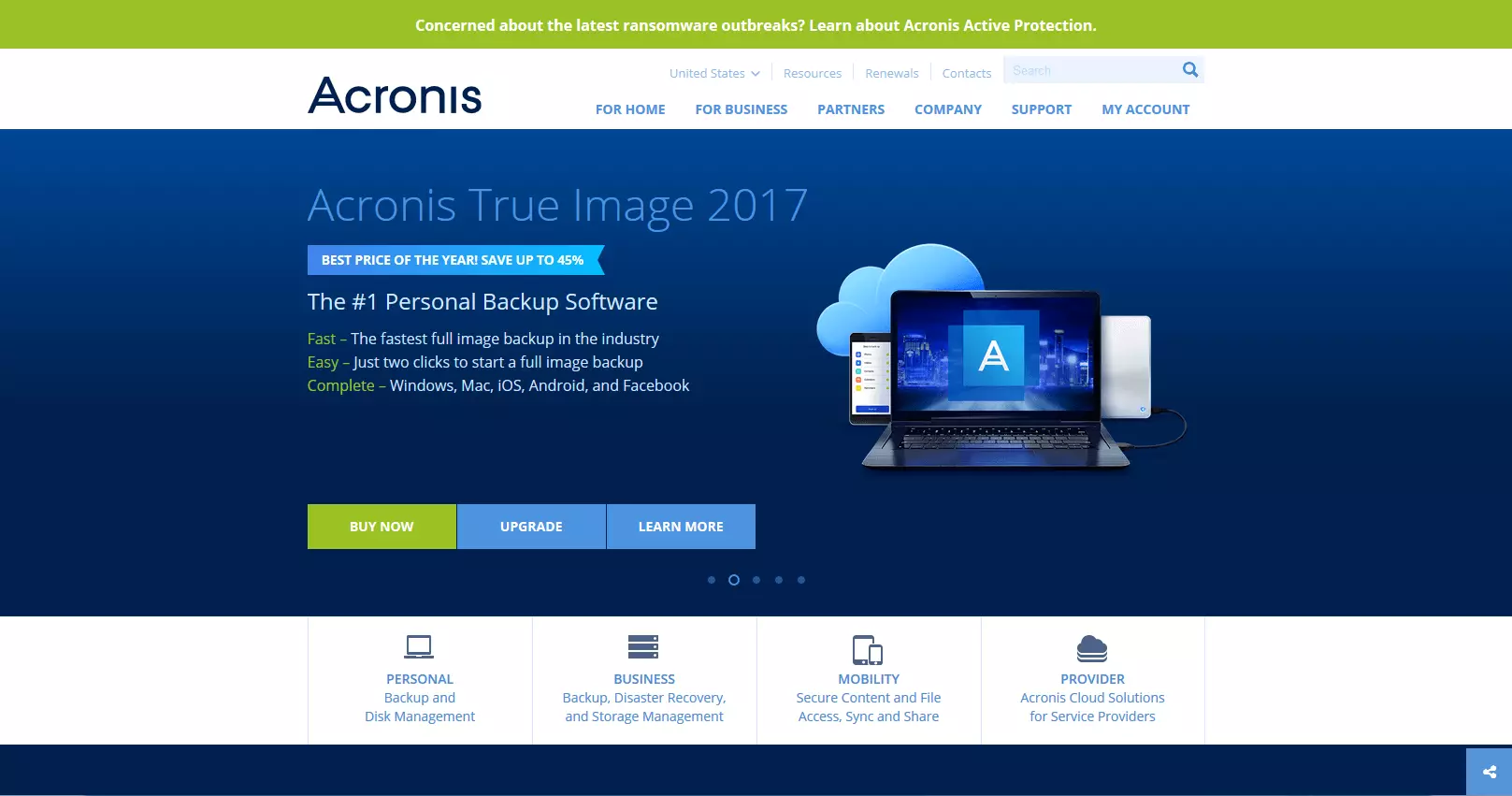 Product website: Acronis True Image 2017