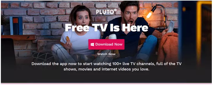 Pluto TV Homepage