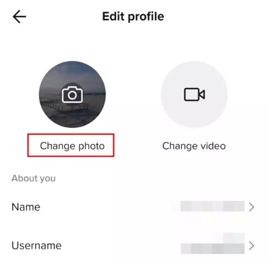 Change your TikTok profile picture