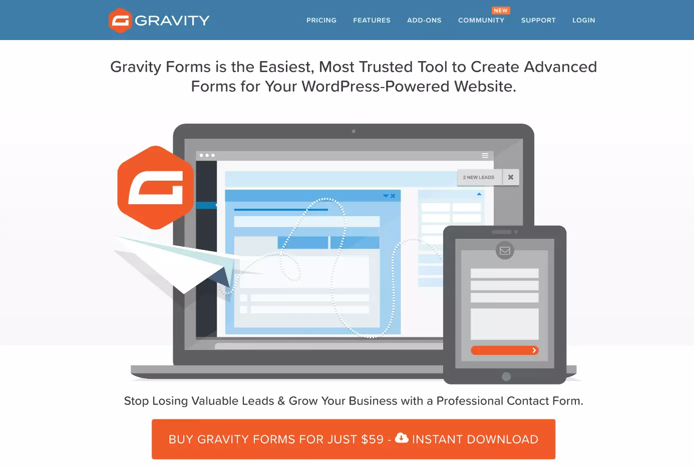 The WordPress contact form plugin by Gravity Forms