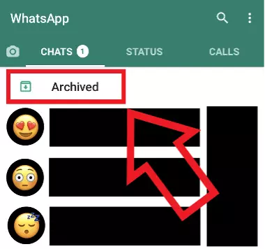 Android screenshot from WhatsApp’s 'Archived' option