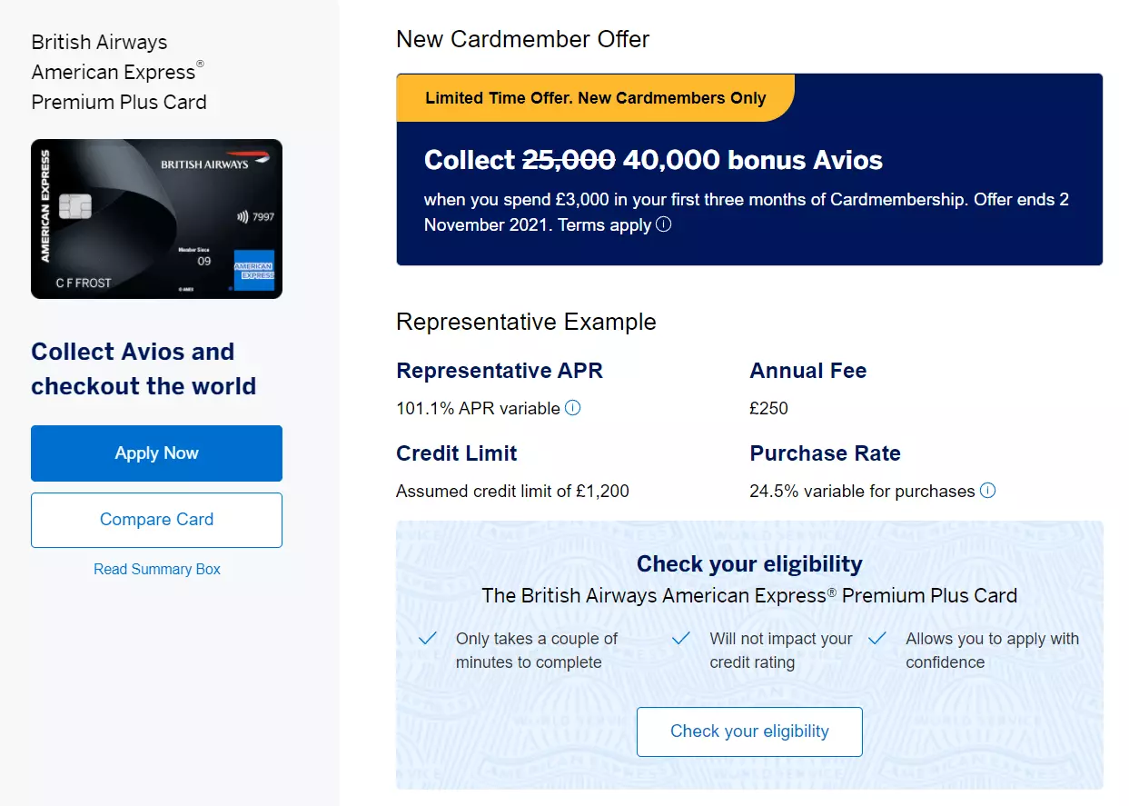 Example of composite co-branding: American Express and British Airways