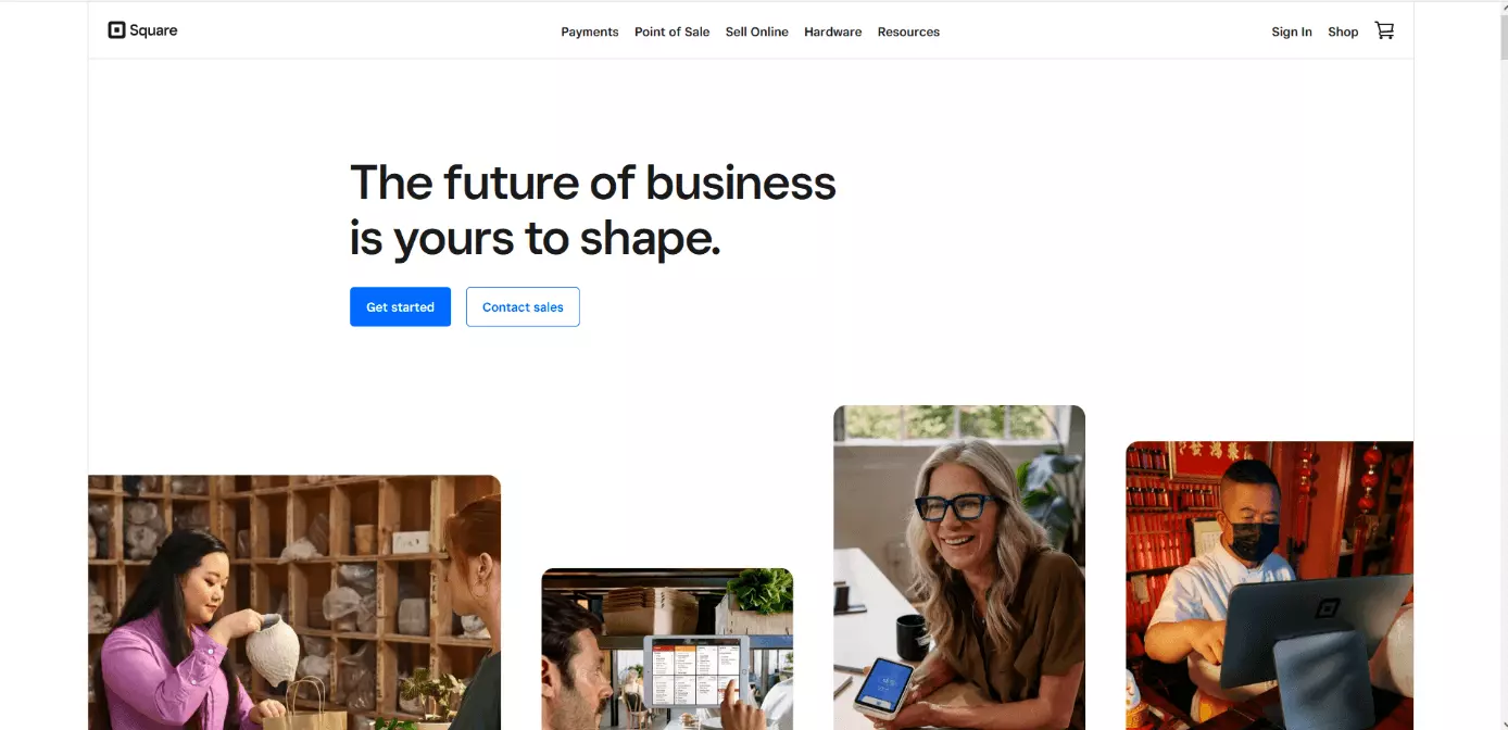 Square’s homepage