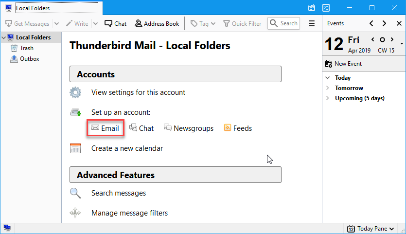 thunderbird free email account