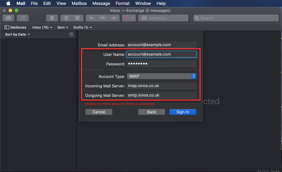 Setting Up An Email Account In Apple Mail Ionos Help