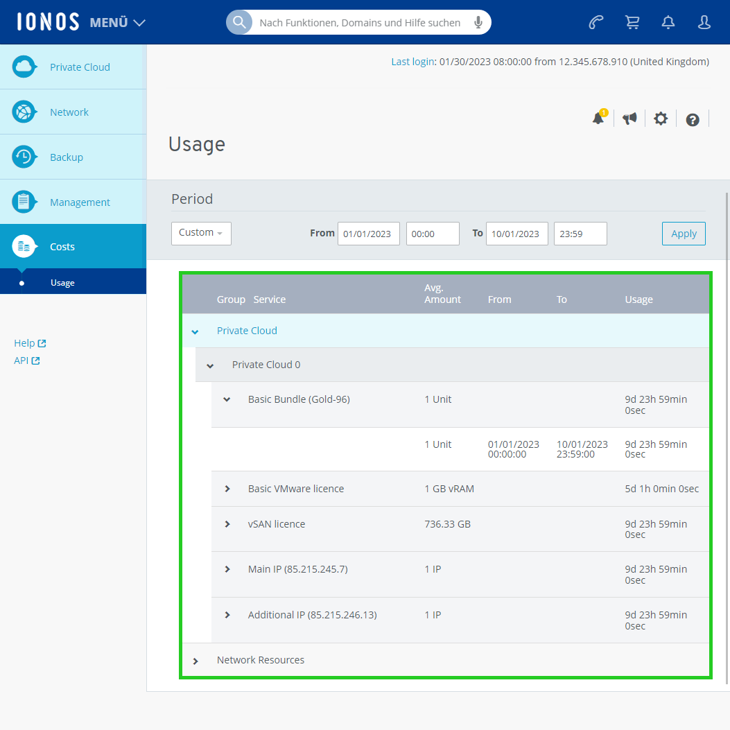 Private Cloud Kalender 